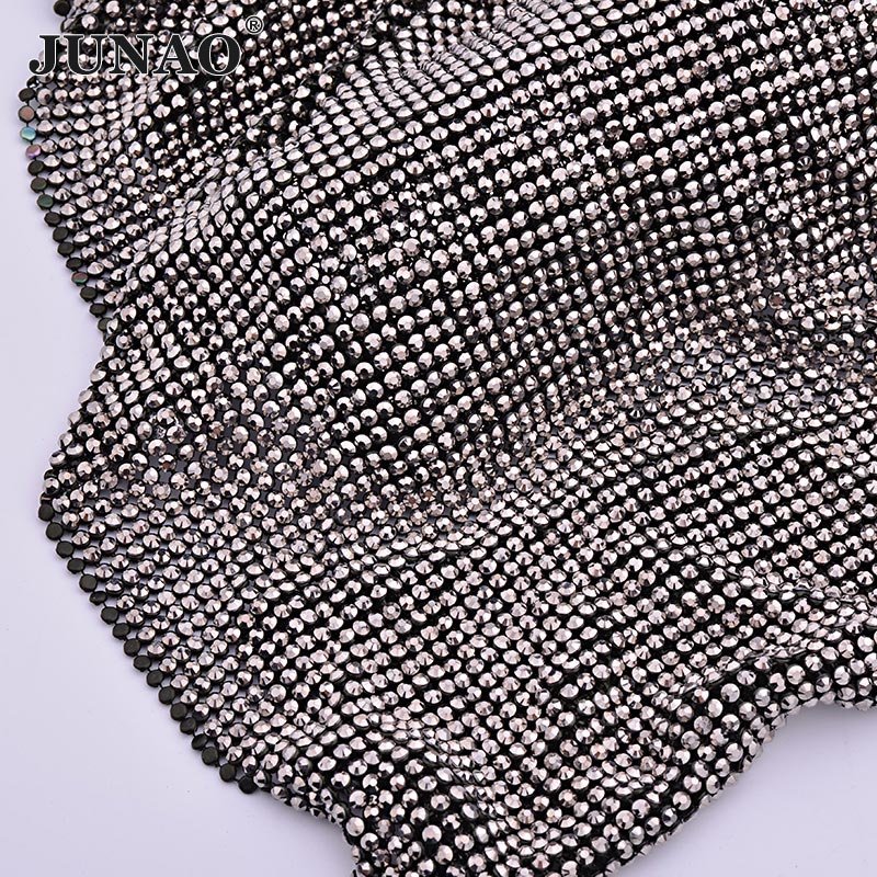 Hotfix Rhinestone Sheet - JUNAO-Ruban de biscuits en maille de