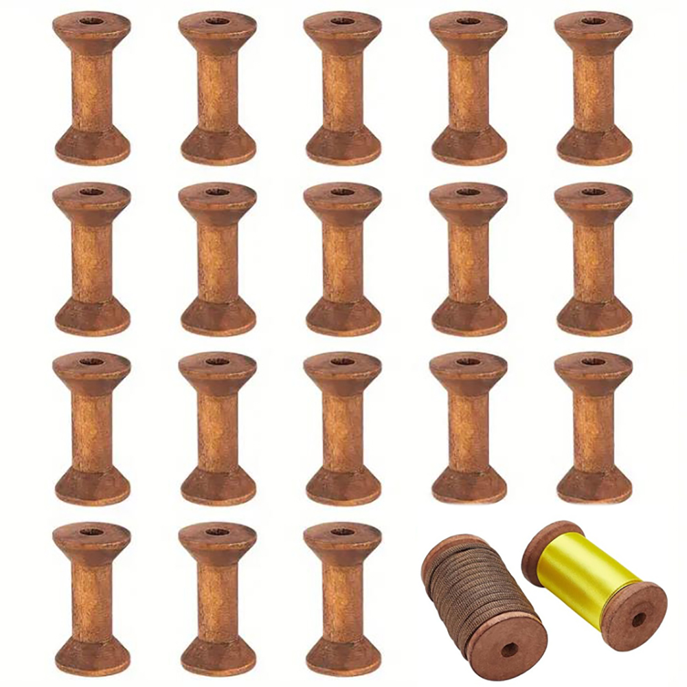 Organza Ribbon Spool - 10/20 pièces Mini bobines en bois