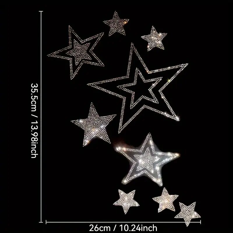 Hotfix Rhinestone Sheet - Strass scintillants estampage à chaud lettre