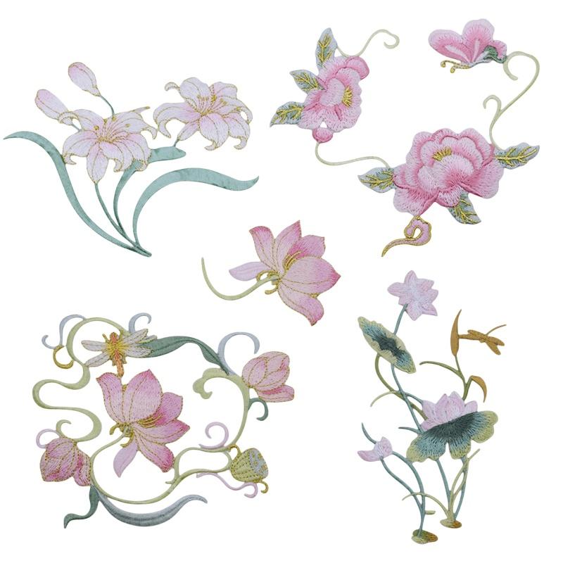 Applique Patch Flower - 1 pièce, patch brodé en tissu