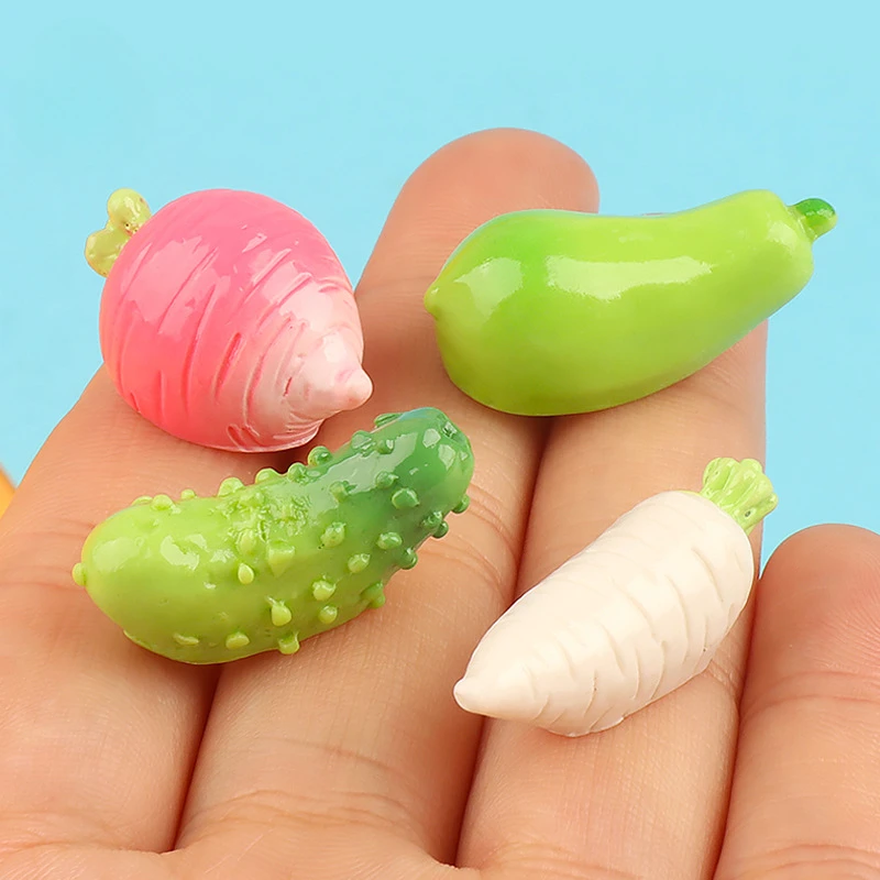 Christmas Craft Embellishment - Mini-légumes en résine Kawaii, matériaux d'artisanat