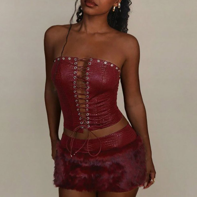 Ensemble deux pièces sexy pour - Elastic Lace Trim avis et prix