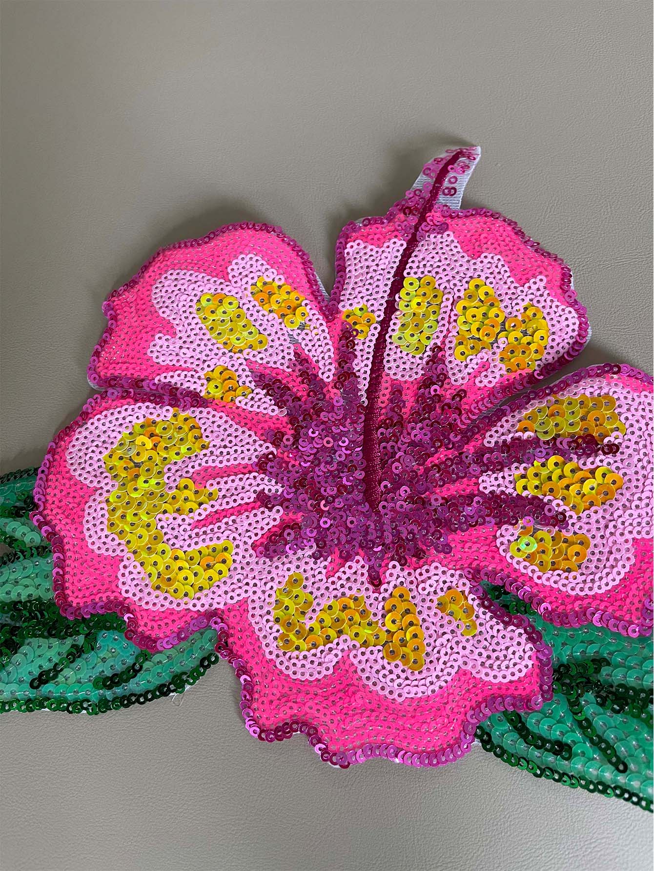 Paillettes roses brillantes de - Applique Patch Flower avis et prix